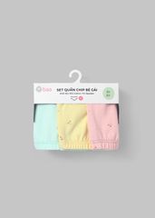 Set 3 Quần Chip Đùi Cotton Bé Gái Hoạ Tiết Cherry (Ngẫu Nhiên)