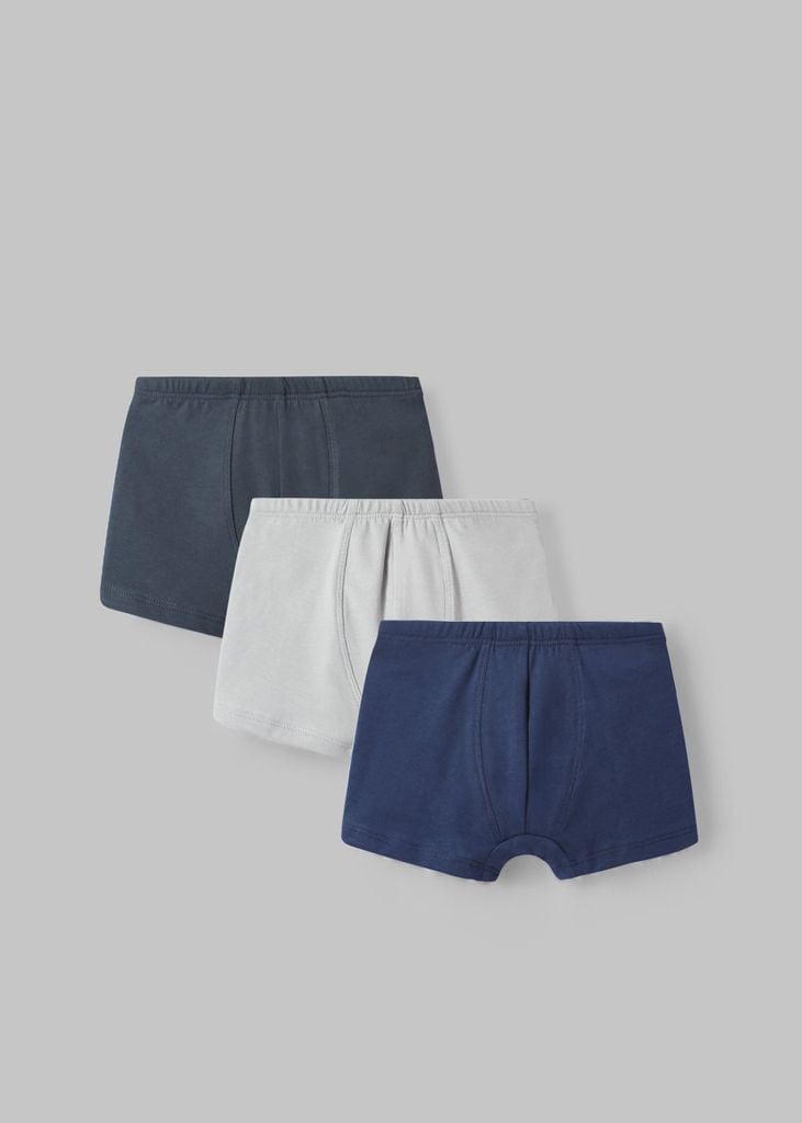 Set 3 Quần Chip Đùi Cotton Bé Trai Xám Phối