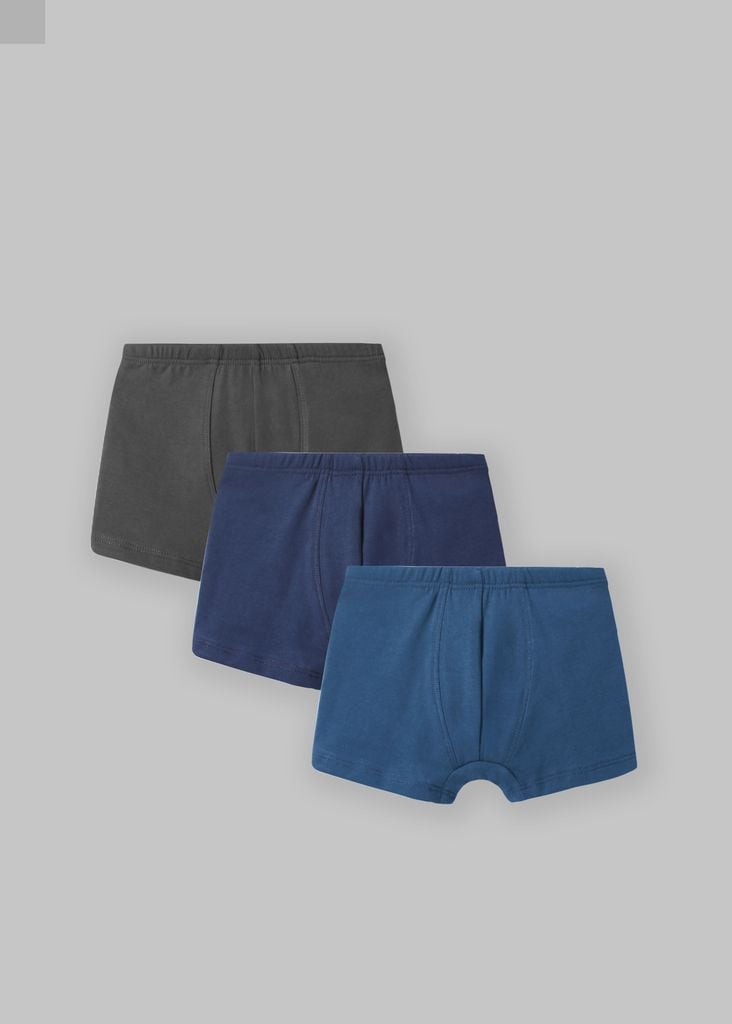 Set 3 Quần Chip Đùi Cotton Bé Trai Xanh Phối