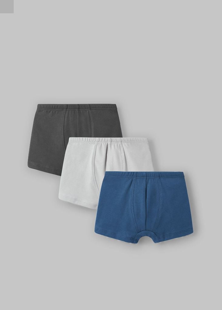 Set 3 Quần Chip Đùi Cotton Bé Trai Xanh Phối