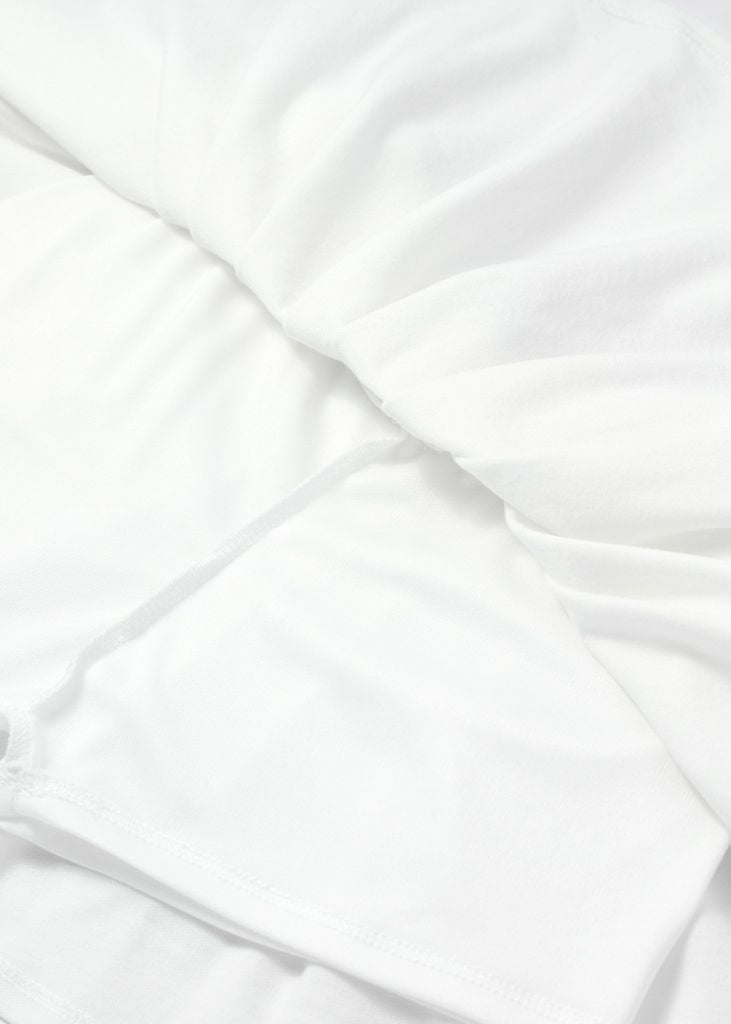 Set Polo Cộc Tay & Chân Váy Xếp Ly Bé Gái Xanh Phối Trắng