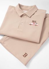 Set Polo Form Rộng Bé Trai Nâu Thêu Xe Đua