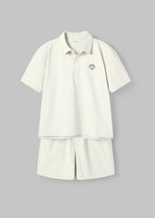 Set Polo Form Rộng Bé Trai Siêu Nhẹ Ultra Light Be