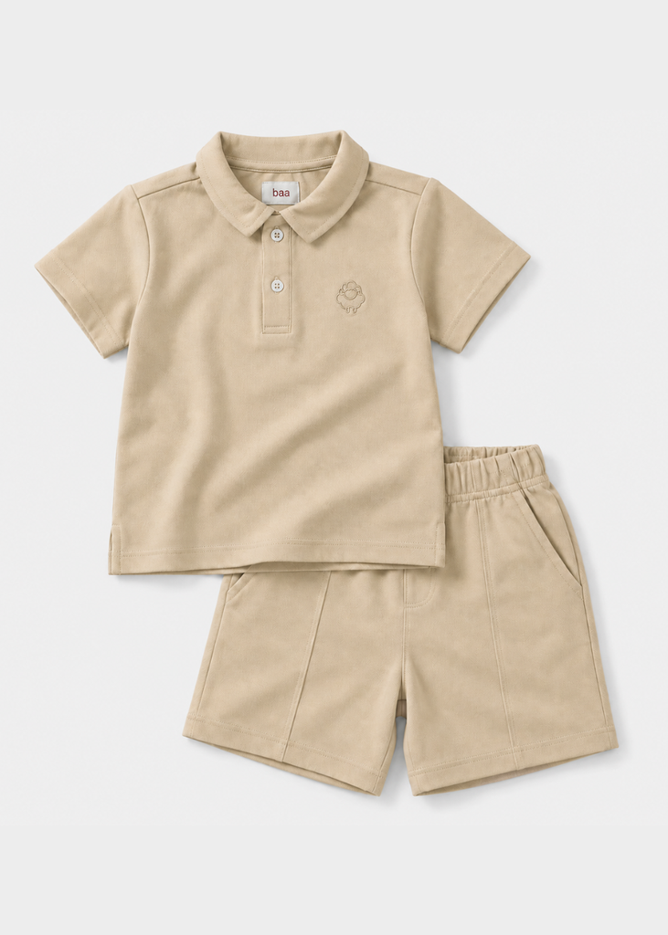 Set Polo Ngắn Tay Bé Trai Be Thêu Logo 05