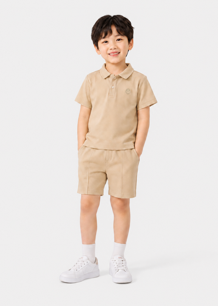 Set Polo Ngắn Tay Bé Trai Be Thêu Logo 05