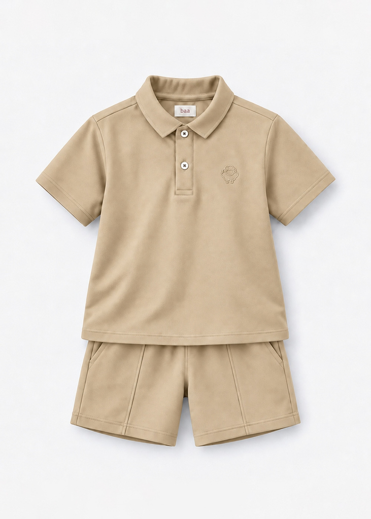 Set Polo Ngắn Tay Bé Trai Be Thêu Logo 06