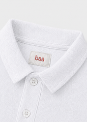 Set Polo Ngắn Tay Bé Trai Trắng Thêu Logo 03