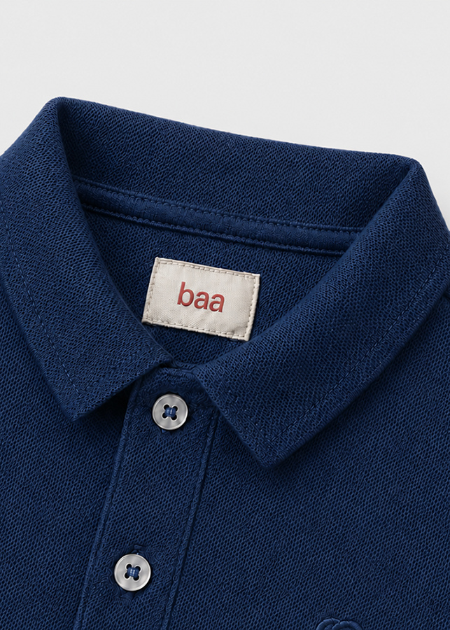 Set Polo Ngắn Tay Bé Trai Xanh Xám Thêu Logo 02