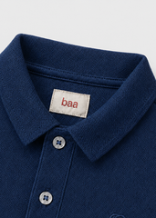 Set Polo Ngắn Tay Bé Trai Xanh Xám Thêu Logo 02