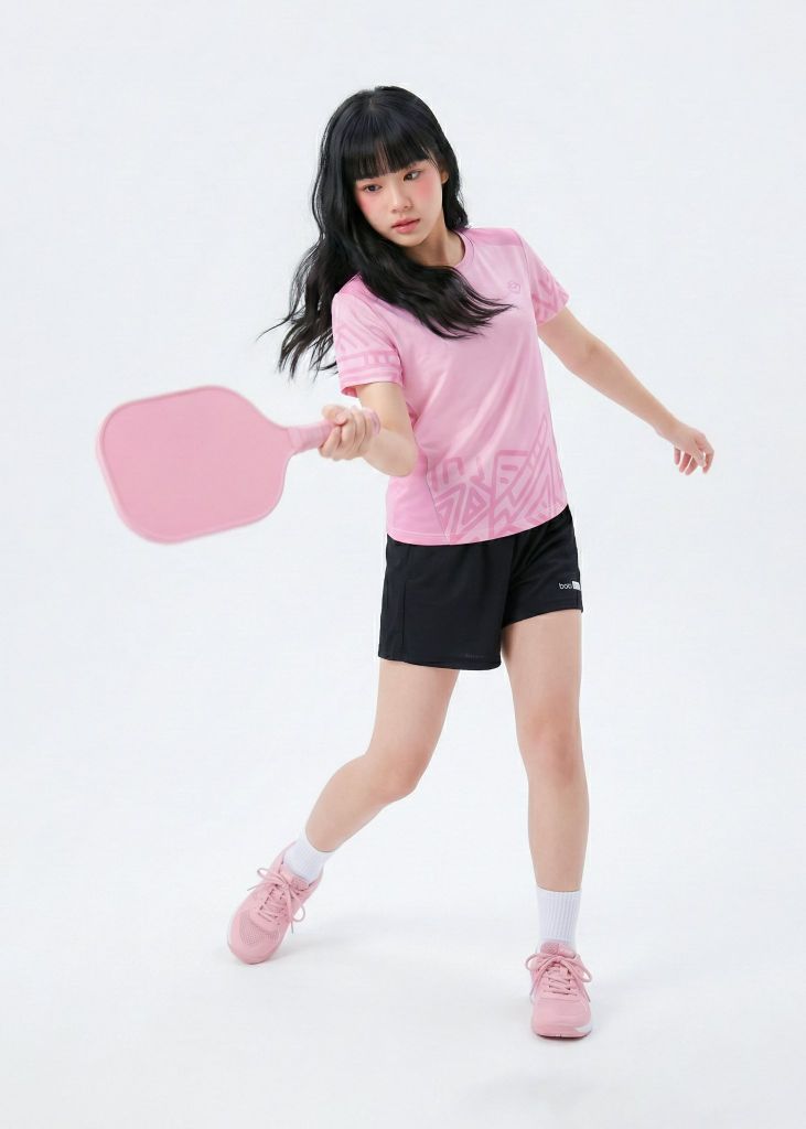 Set Thể Thao Cho Bé Siêu Nhẹ Ultra Light Họa Tiết (Hồng Doodle + Đen)