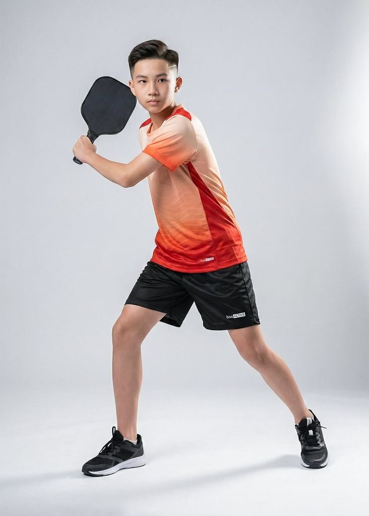 Set Thể Thao Cho Bé Siêu Nhẹ Ultra Light Ombre (Đỏ + Đen)