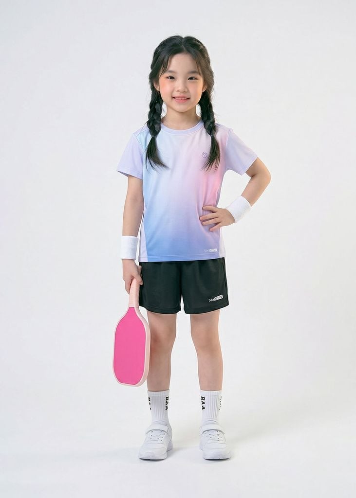 Set Thể Thao Cho Bé Siêu Nhẹ Ultra Light Ombre (Tím Nhạt + Đen 08)