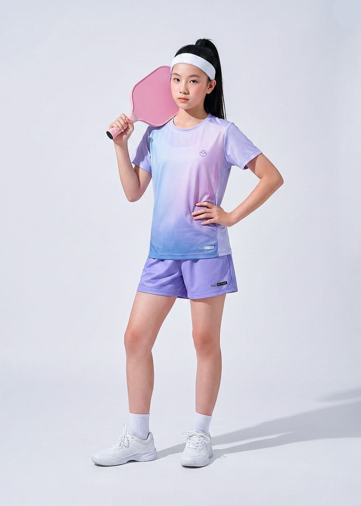 Set Thể Thao Cho Bé Siêu Nhẹ Ultra Light Ombre (Tím Nhạt + Tím Nhạt)