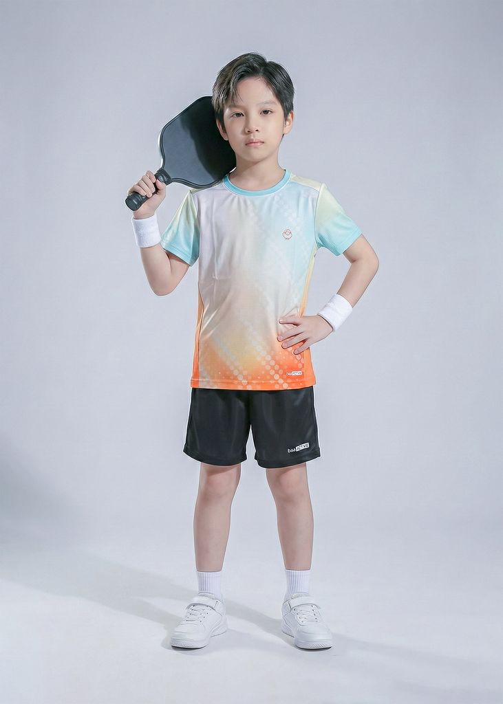 Set Thể Thao Cho Bé Siêu Nhẹ Ultra Light Ombre (Xanh Cam + Đen)