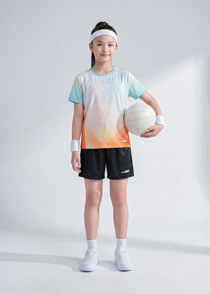 Set Thể Thao Cho Bé Siêu Nhẹ Ultra Light Ombre (Xanh Cam + Đen)