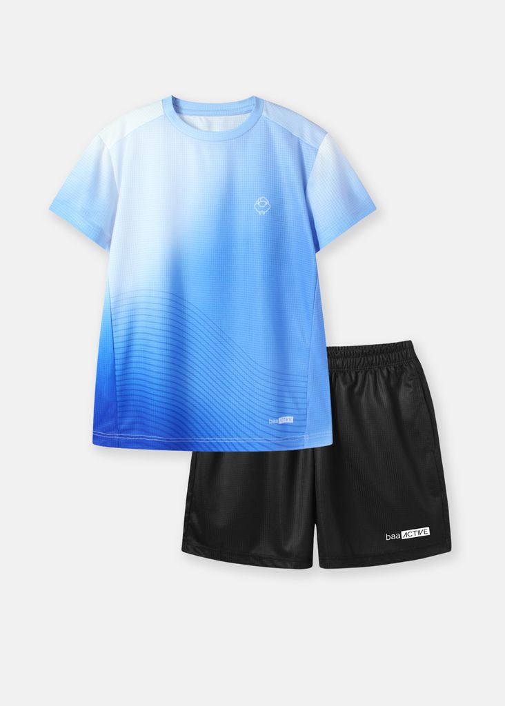 Set Thể Thao Cho Bé Siêu Nhẹ Ultra Light Ombre (Xanh Dương + Đen) 02