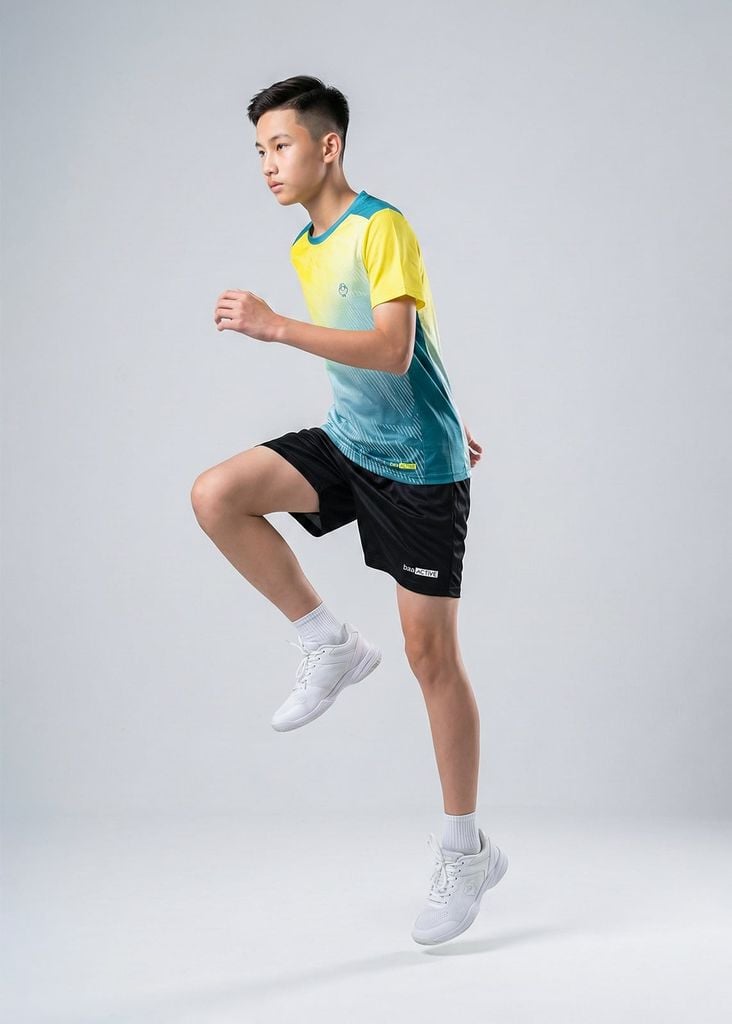 Set Thể Thao Cho Bé Siêu Nhẹ Ultra Light Ombre (Xanh Lá + Đen)