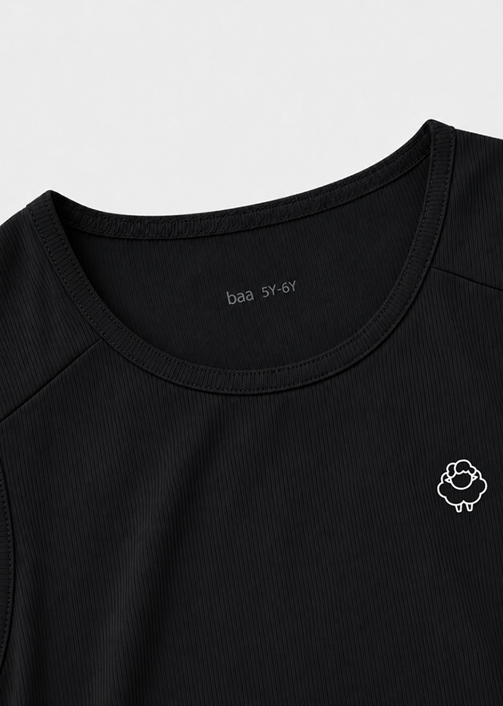 Set Thể Thao Tank Top Bé Trai Siêu Mát Ultra Cool (Đen + Quần Dù Xám)