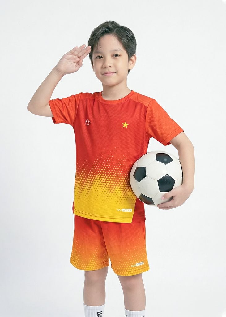 Set Thun Thể Thao Cho Bé Siêu Mát Ultra Cool Đỏ Việt Nam 02