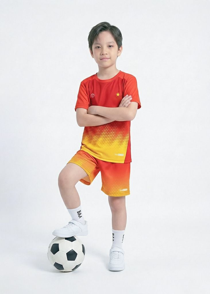 Set Thun Thể Thao Cho Bé Siêu Mát Ultra Cool Đỏ Việt Nam 02