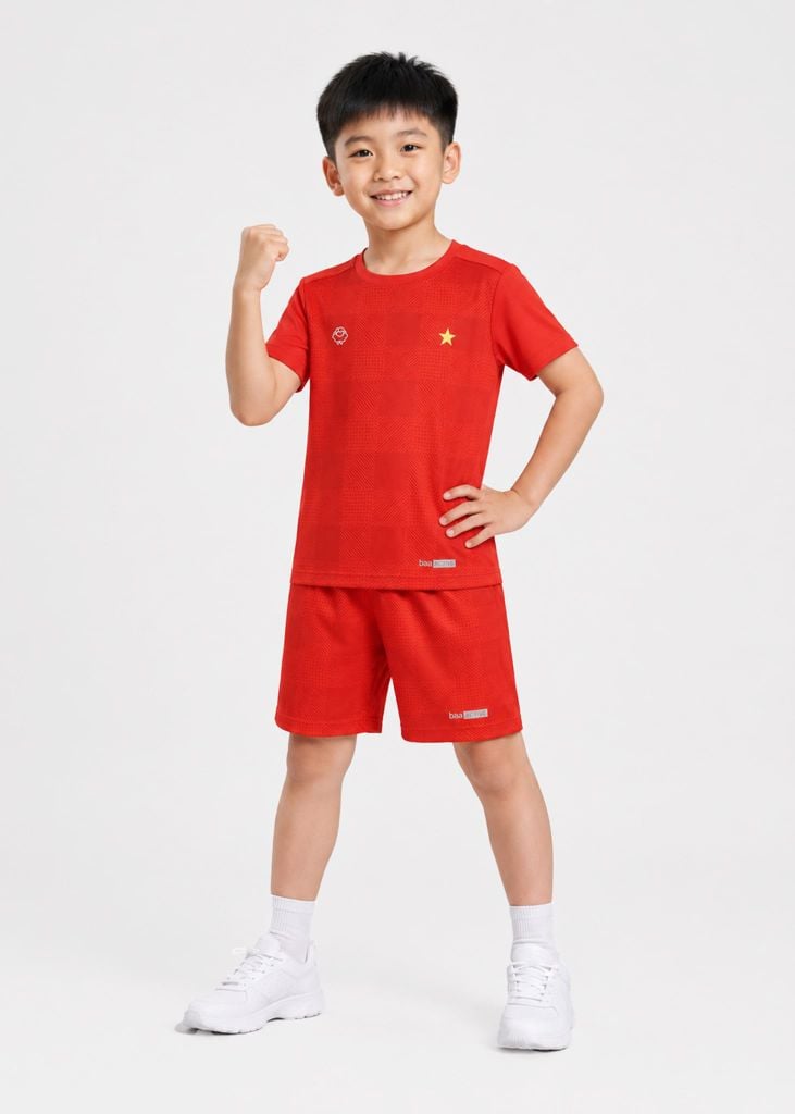 Set Thun Thể Thao Cho Bé Siêu Mát Ultra Cool Đỏ Việt Nam 03