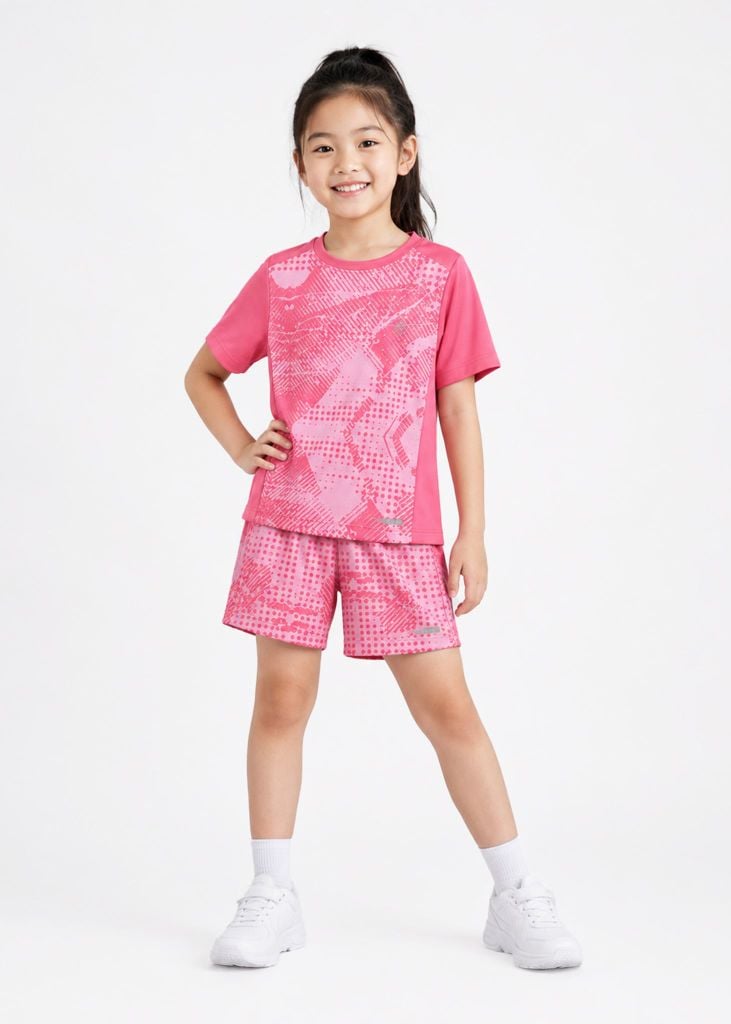 Set Thun Thể Thao Cho Bé Siêu Mát Ultra Cool Hồng Dot Splash