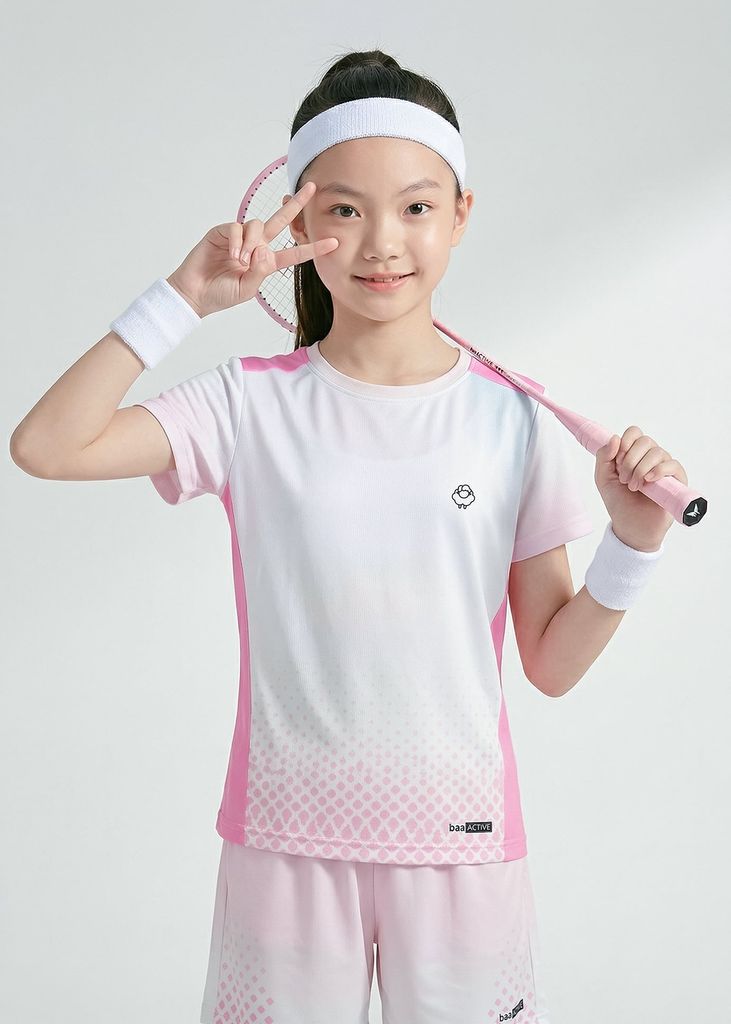 Set Thun Thể Thao Cho Bé Siêu Mát Ultra Cool Hồng Hoạ Tiết Halftone