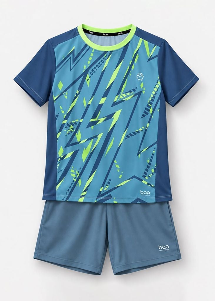 Set Thun Thể Thao Cho Bé Siêu Mát Ultra Cool Navy Lightning