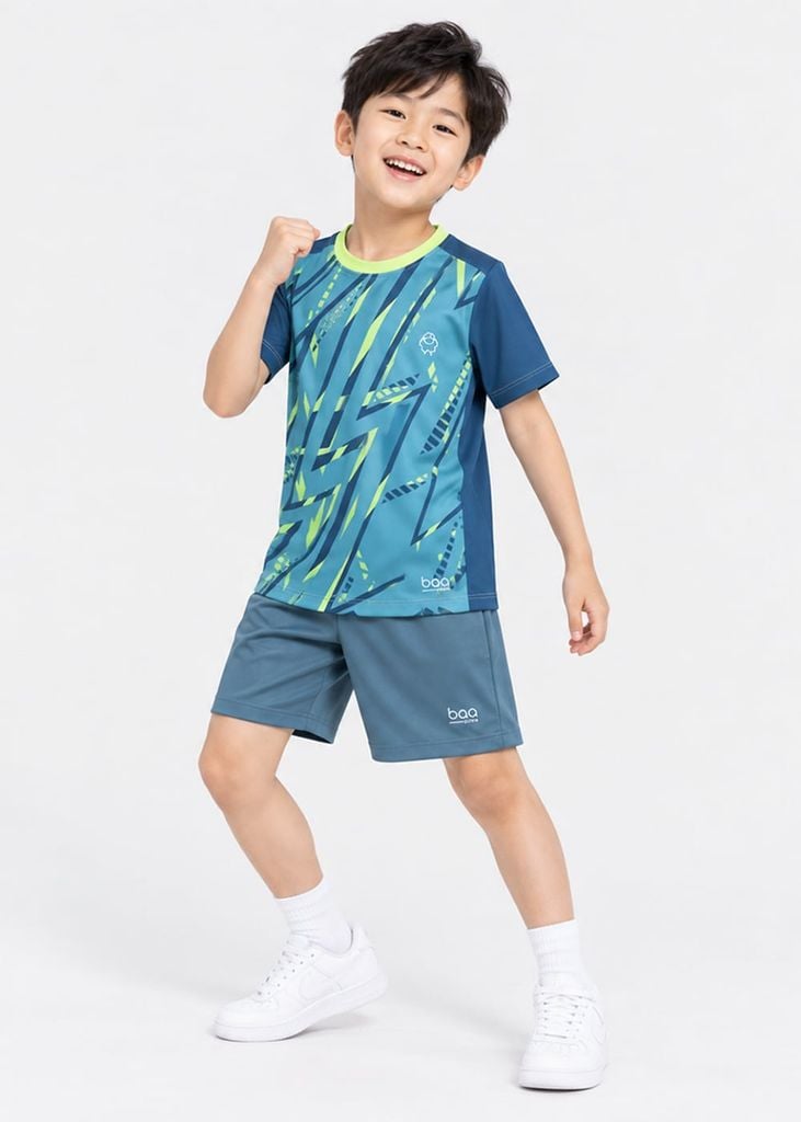 Set Thun Thể Thao Cho Bé Siêu Mát Ultra Cool Navy Lightning