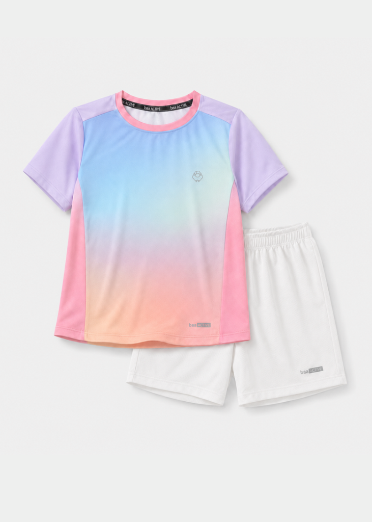 Set Thun Thể Thao Cho Bé Siêu Mát Ultra Cool Tím Xanh Ombre