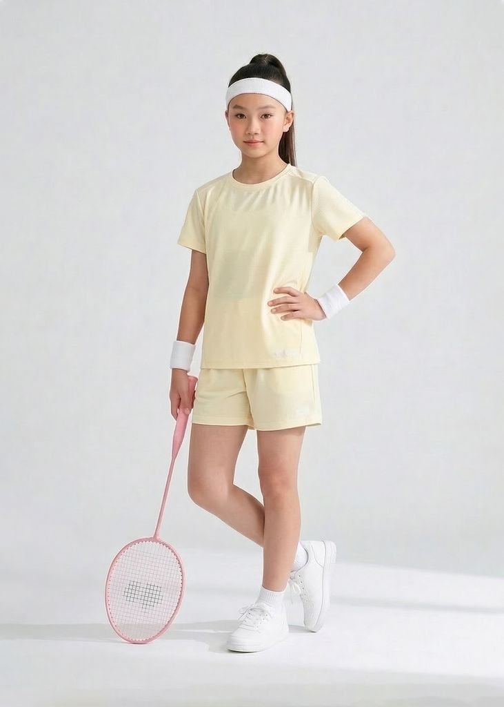 Set Thun Thể Thao Cho Bé Siêu Mát Ultra Cool Vàng Nhạt