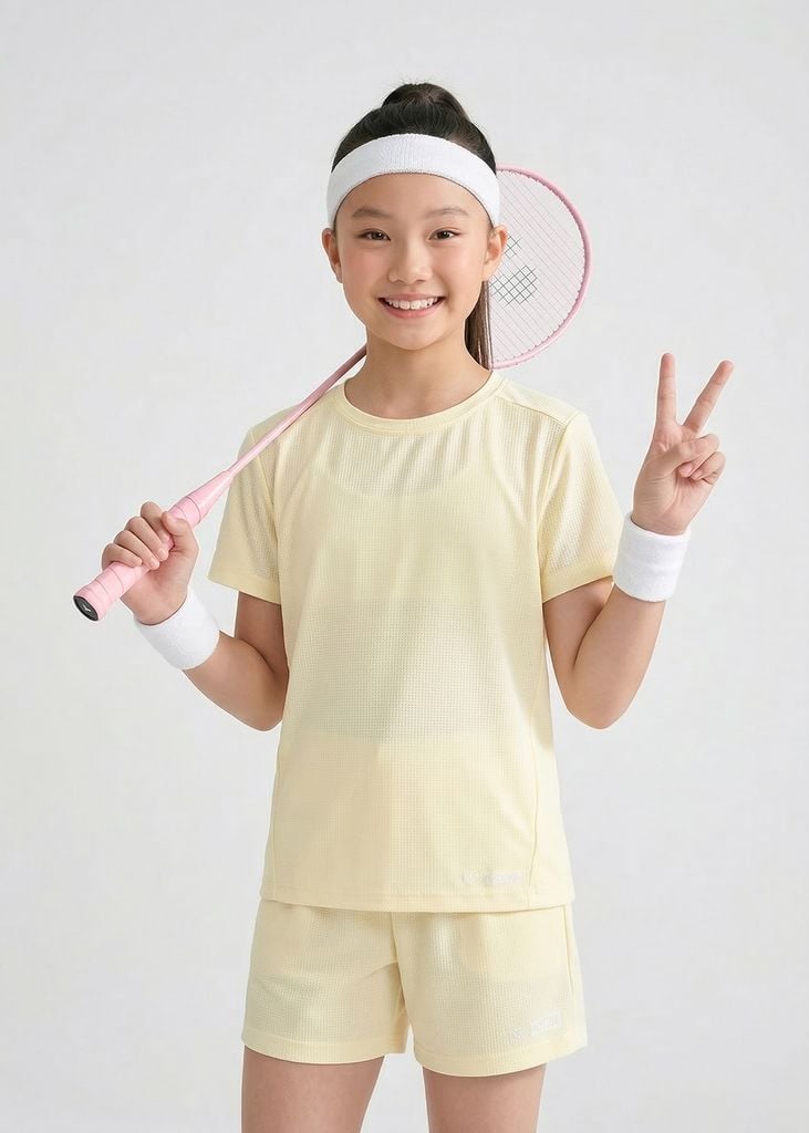 Set Thun Thể Thao Cho Bé Siêu Mát Ultra Cool Vàng Nhạt