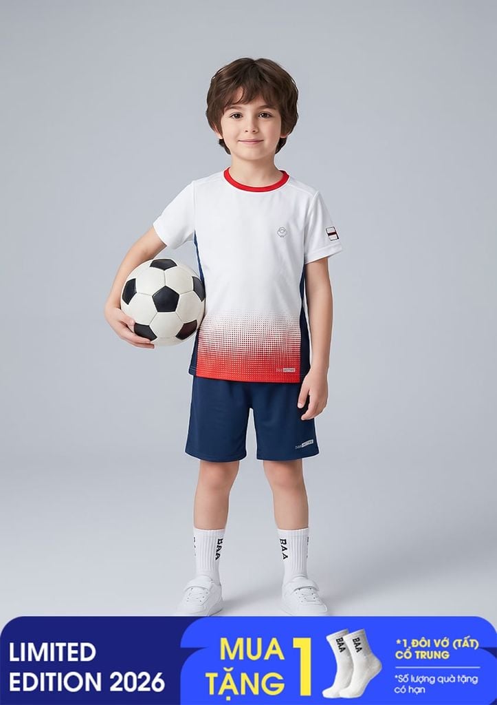 Set Thun Thể Thao Cho Bé Siêu Mát Ultra Cool World Cup Đội Tuyển Anh