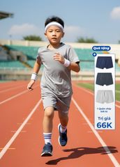 Set Thun Thể Thao Cho Bé Siêu Mát Ultra Cool Xám