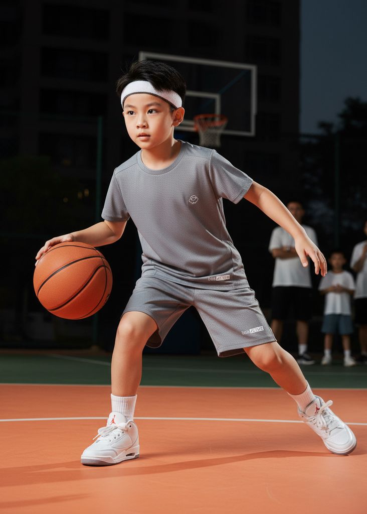 Set Thun Thể Thao Cho Bé Siêu Mát Ultra Cool Xám