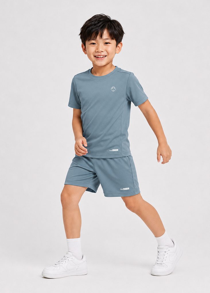 Set Thun Thể Thao Cho Bé Siêu Mát Ultra Cool Xám*