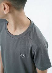 Set Thun Thể Thao Cho Bé Siêu Mát Ultra Cool Xám Đậm Phối Đen