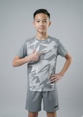 Set Thun Thể Thao Cho Bé Siêu Mát Ultra Cool Xám Hoạ Tiết Lightning