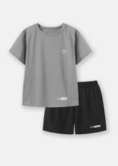 Set Thun Thể Thao Cho Bé Siêu Mát Ultra Cool Xám Nhạt Phối Đen
