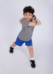 Set Thun Thể Thao Cho Bé Siêu Mát Ultra Cool Xám Nhạt Phối Xanh