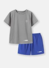 Set Thun Thể Thao Cho Bé Siêu Mát Ultra Cool Xám Nhạt Phối Xanh