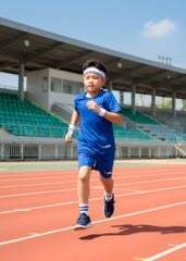 Set Thun Thể Thao Cho Bé Siêu Mát Ultra Cool Xanh