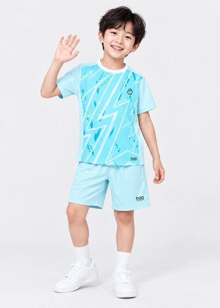 Set Thun Thể Thao Cho Bé Siêu Mát Ultra Cool Xanh Biển Lightning