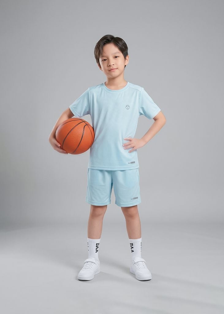 Set Thun Thể Thao Cho Bé Siêu Mát Ultra Cool Xanh Nhạt 02