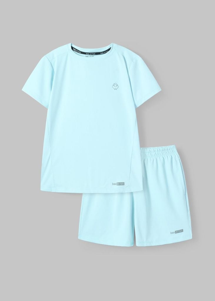 Set Thun Thể Thao Cho Bé Siêu Mát Ultra Cool Xanh Nhạt 02