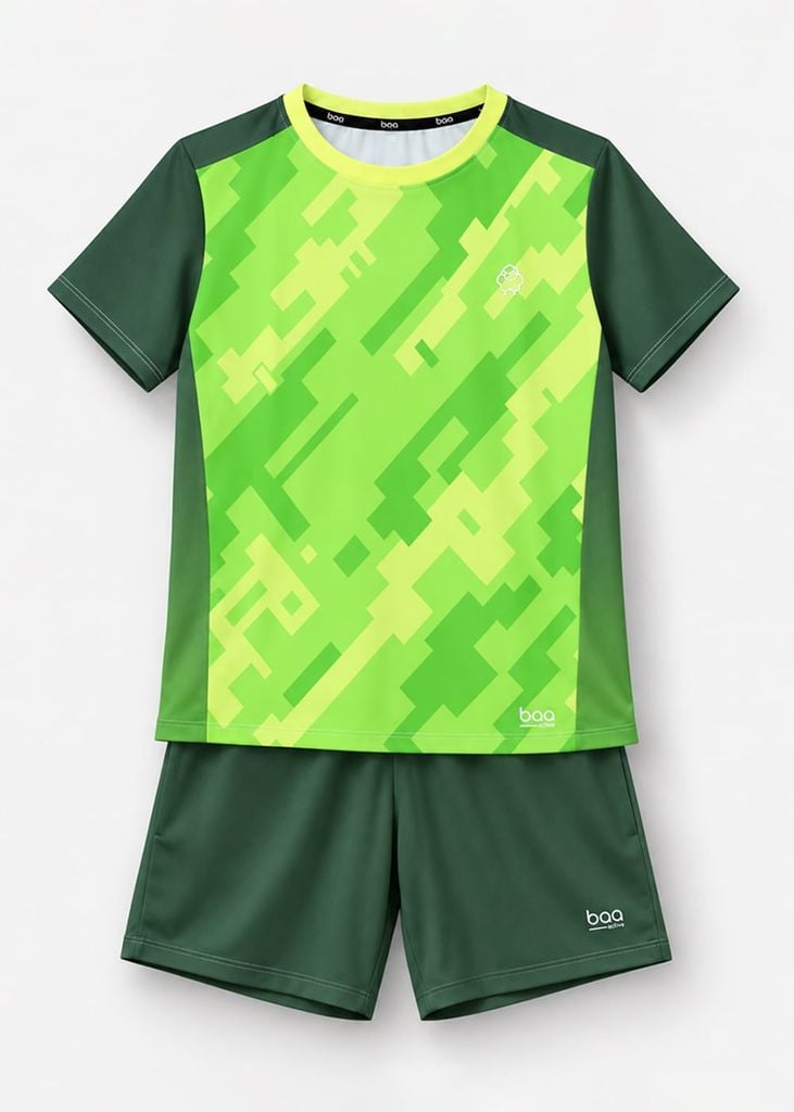 Set Thun Thể Thao Cho Bé Siêu Mát Ultra Cool Xanh Pixel Camo