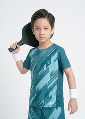 Set Thun Thể Thao Cho Bé Siêu Mát Ultra Cool Xanh Xám Hoạ Tiết 02