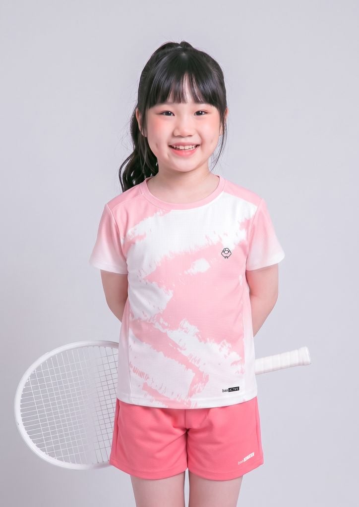 Set Thể Thao Cho Bé Siêu Nhẹ Ultra Light Hoạ Tiết Tie Dye 02 (Hồng + Hồng Dâu 03 Form Ngắn)