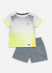 Set Thể Thao Cho Bé Siêu Nhẹ Ultra Light Hoạ Tiết Zigzag (Xám Xanh Ombre + Xám Đậm Form Ngắn)