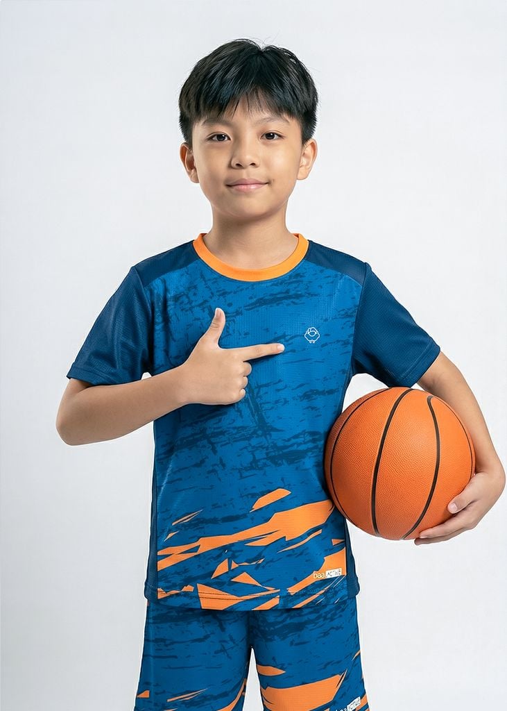 Set Thun Thể Thao Cho Bé Siêu Mát Ultra Cool Xanh Hoạ Tiết Speed Slash